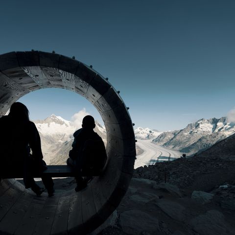 Sonnenaufgang auf dem Eggishorn in der Aletsch Arena