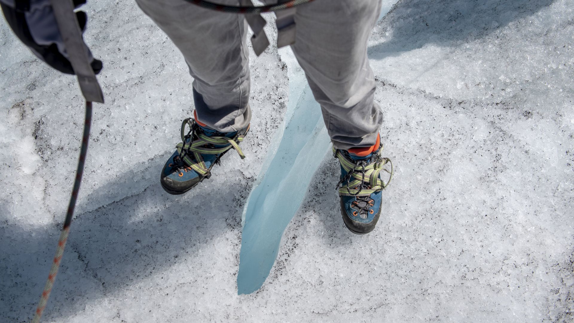 Gletschertour einer Schulklasse auf dem Grossen Aletschgletscher