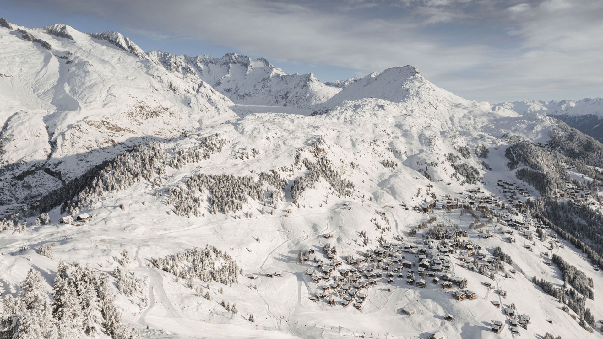 Winterstimmung in der Aletsch Arena