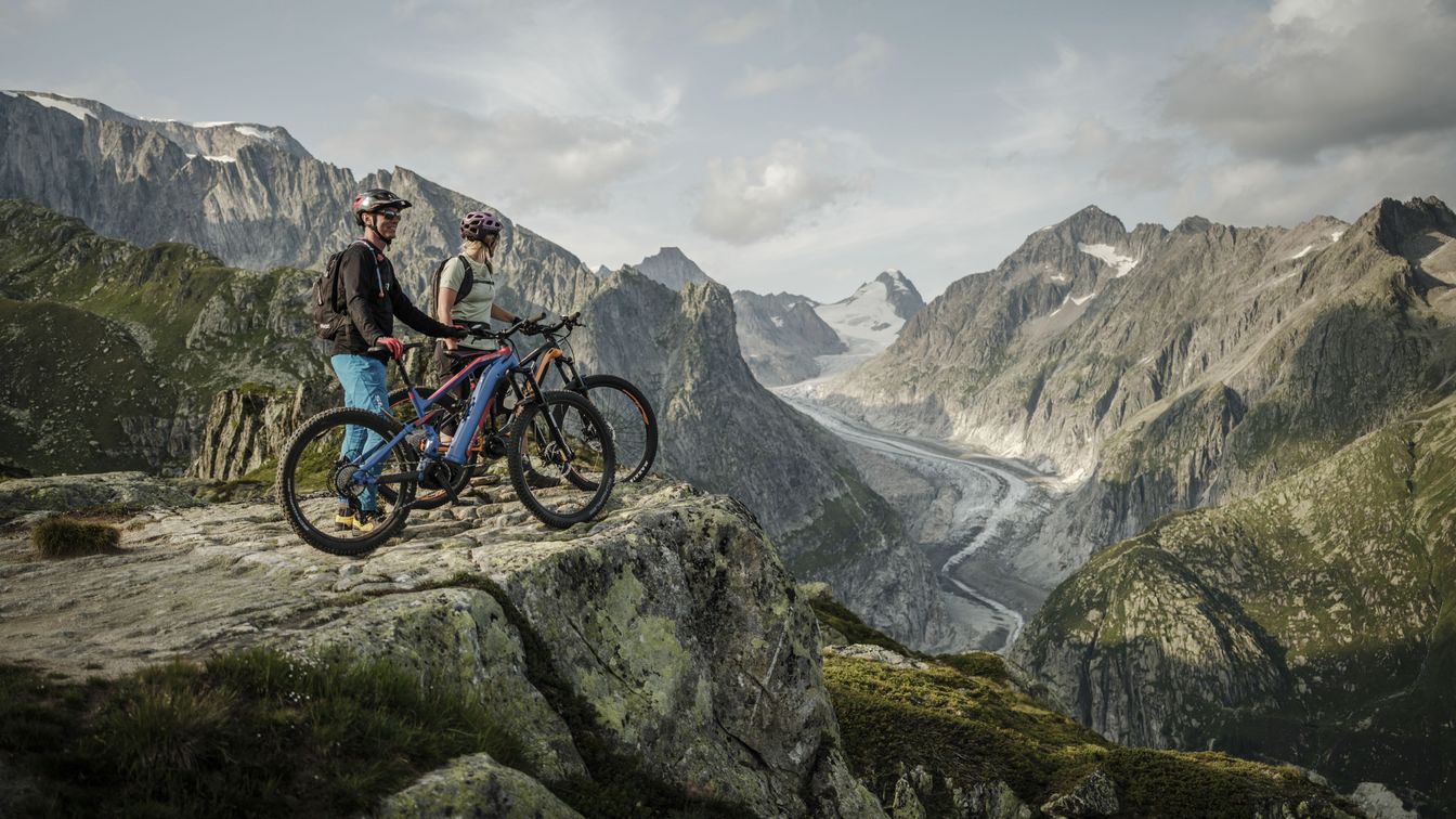 E-Mountainbike in der Aletsch Arena