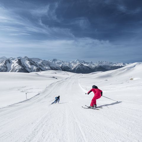 Sportliches Skifahren Aletsch Arena